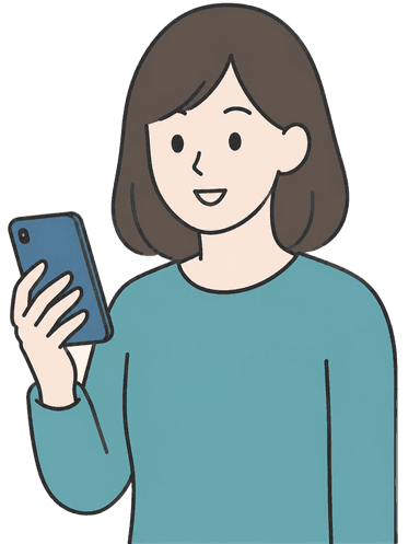 ふるさと納税の控除確認をするイラスト